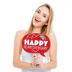 Big Dot Of Happiness Happy Heartiversary - CHD Awareness Photo Booth Props Kit - 10 Piece -Anagram Shop GUEST 71722c0c 7c26 4ea1 8d89 eb2a3d931761