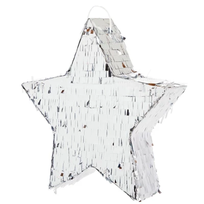 Sparkle And Bash Silver Foil Star Pinata For Kids Birthday, Twinkle Twinkle Little Star Gender Reveal Party Decorations (Small, 13 X 13 X 3 In) 4 Sparkle And Bash Silver Foil Star Pinata For Kids Birthday, Twinkle Twinkle Little Star Gender Reveal Party Decorations (Small, 13 X 13 X 3 In) - Image 4