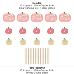 Big Dot Of Happiness Girl Little Pumpkin - Fall Birthday Party Or Baby Shower Centerpiece Sticks - Table Toppers - Set Of 15 -Anagram Shop GUEST 7362853a c80a 4bca b8c1 d3f0323cfc25