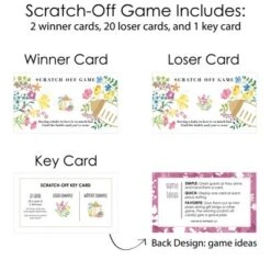Big Dot Of Happiness Wildflowers Baby - Boho Floral Baby Shower Game Scratch Off Cards - 22 Count -Anagram Shop GUEST 739cac1c 4b48 4041 9172 a0675bb1aa15