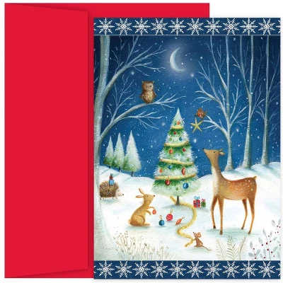 Masterpiece Studios Hollyville 18-Count Boxed Christmas Cards & Envelopes In Keepsake Box, 7.8" X 5.6", Creatures Great And Small (931500) 1 Masterpiece Studios Hollyville 18-Count Boxed Christmas Cards & Envelopes In Keepsake Box, 7.8" X 5.6", Creatures Great And Small (931500)