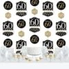 Big Dot Of Happiness Adult 60th Birthday - Gold - Birthday Party DIY Dangler Backdrop - Hanging Vertical Decorations - 30 Pieces