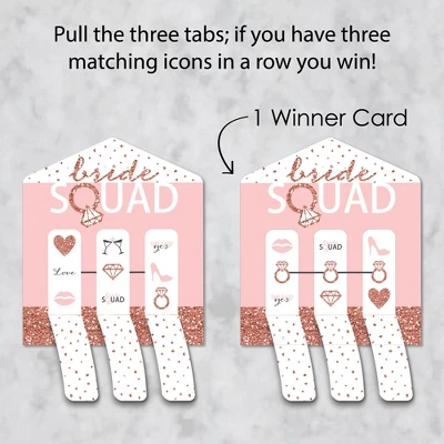 Big Dot Of Happiness Bride Squad - Rose Gold Bridal Shower Or Bachelorette Party Game Pickle Cards - Pull Tabs 3-in-a-Row - Set Of 12 2 Big Dot Of Happiness Bride Squad - Rose Gold Bridal Shower Or Bachelorette Party Game Pickle Cards - Pull Tabs 3-in-a-Row - Set Of 12 - Image 2