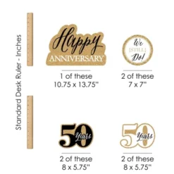 Big Dot Of Happiness We Still Do - 50th Wedding Anniversary - Anniversary Party Centerpiece Table Decorations - Tabletop Standups - 7 Pieces -Anagram Shop GUEST 751c112c b260 4b90 a79b 3e4645b226c8