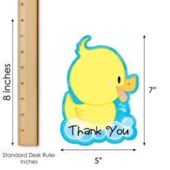 Big Dot Of Happiness Ducky Duck - Shaped Thank You Cards - Baby Shower Or Birthday Party Thank You Note Cards With Envelopes - Set Of 12 -Anagram Shop GUEST 76547286 c5ce 4177 bae0 699f393e737c