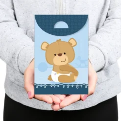 Big Dot Of Happiness Baby Boy Teddy Bear - Baby Shower Gift Favor Bags - Party Goodie Boxes - Set Of 12 -Anagram Shop GUEST 770f9457 1c93 4b88 9027 2678fb2df88f