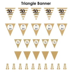 Big Dot Of Happiness We Still Do - 50th Wedding Anniversary - DIY Anniversary Party Pennant Garland Decoration - Triangle Banner - 30 Pieces -Anagram Shop GUEST 7764aa87 e892 4ad8 9928 c001ae0f9db7