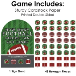 Big Dot Of Happiness End Zone - Football - Baby Shower Or Birthday Party Scavenger Hunt - 1 Stand And 48 Game Pieces - Hide And Find Game -Anagram Shop GUEST 786007a6 69fe 40b5 baef 146393687894