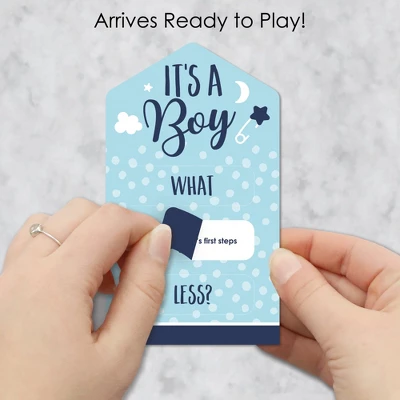 Big Dot Of Happiness Baby Boy - Blue Baby Shower Game Pickle Cards - Conversation Starters Pull Tabs - Set Of 12 1 Big Dot Of Happiness Baby Boy - Blue Baby Shower Game Pickle Cards - Conversation Starters Pull Tabs - Set Of 12