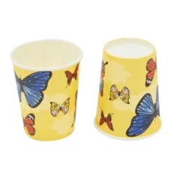 Blue Panda 144 Pc Butterfly Paper Plates, Napkins, Cups, Cutlery, Yellow, Serves 24 -Anagram Shop GUEST 793a561e 8319 457b 8517 3aa9965650f8