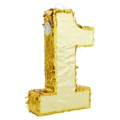 Juvale Number 1 Gold Pinata For Anniversary, Centerpieces For First Birthday Decorations, 16 X 3 X 10 In -Anagram Shop GUEST 794bfa35 ca8a 4e50 8ecf 1464b0623e7c