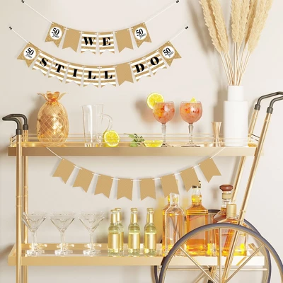 Big Dot Of Happiness We Still Do - 50th Wedding Anniversary - Anniversary Party Mini Pennant Banner - We Still Do 1 Big Dot Of Happiness We Still Do - 50th Wedding Anniversary - Anniversary Party Mini Pennant Banner - We Still Do