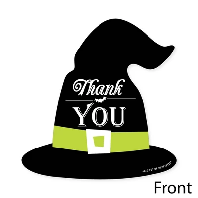 Big Dot Of Happiness Happy Halloween - Shaped Thank You Cards - Witch Party Thank You Note Cards With Envelopes - Set Of 12 2 Big Dot Of Happiness Happy Halloween - Shaped Thank You Cards - Witch Party Thank You Note Cards With Envelopes - Set Of 12 - Image 2