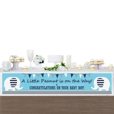 Big Dot Of Happiness Blue Elephant - Boy Baby Shower Decorations Party Banner 2 Big Dot Of Happiness Blue Elephant - Boy Baby Shower Decorations Party Banner - Image 2