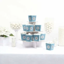 Big Dot Of Happiness Winter Wonderland - Party Mini Favor Boxes - Snowflake Holiday Party And Winter Wedding Treat Candy Boxes - Set Of 12