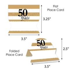 Big Dot Of Happiness We Still Do - 50th Wedding Anniversary - Anniversary Party Tent Buffet Card - Table Setting Name Place Cards - Set Of 24 -Anagram Shop GUEST 7d2404e7 2bdd 48f2 9309 0fcae0a59f1f