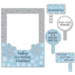 Big Dot Of Happiness Winter Wonderland - Snowflake Holiday Party & Winter Wedding Selfie Photo Booth Picture Frame & Props -Printed On Sturdy Material -Anagram Shop GUEST 7d9977d5 5e39 4216 9d36 009dfc4e3986