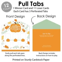 Big Dot Of Happiness Little Pumpkin - Fall Birthday Party Or Baby Shower Game Pickle Cards - Pull Tabs 3-in-a-Row - Set Of 12 6 Big Dot Of Happiness Little Pumpkin - Fall Birthday Party Or Baby Shower Game Pickle Cards - Pull Tabs 3-in-a-Row - Set Of 12 -Anagram Shop GUEST 7dbcfccb 954e 483d b51f 89dc46960b65