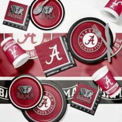 24ct Alabama Crimson Tide Paper Plates Red - NCAA