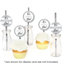 Big Dot Of Happiness We Still Do Paper Straw Decor - Wedding Anniversary Party Striped Decorative Straws - Set Of 24 -Anagram Shop GUEST 7e042c6a fa41 48a3 90a1 f3a13b78f5c3