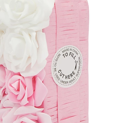 Blue Panda Small Pink Floral Number 1 Pinata With 3D Flowers For Birthday Party Decorations, Photo Prop, 16.5 X 13 In 3 Blue Panda Small Pink Floral Number 1 Pinata With 3D Flowers For Birthday Party Decorations, Photo Prop, 16.5 X 13 In - Image 3