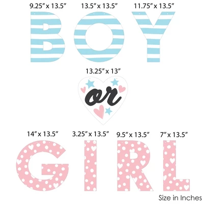 Big Dot Of Happiness Baby Gender Reveal - Team Boy Or Girl Party Decorations - Boy Or Girl - Outdoor Letter Banner 4 Big Dot Of Happiness Baby Gender Reveal - Team Boy Or Girl Party Decorations - Boy Or Girl - Outdoor Letter Banner - Image 4