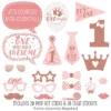 Big Dot Of Happiness 1st Birthday Little Miss Onederful - Girl First Birthday Party Photo Booth Props Kit - 20 Count
