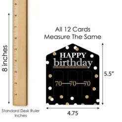 Big Dot Of Happiness Adult 70th Birthday - Gold - Birthday Party Game Pickle Cards - Pull Tabs 3-in-a-Row - Set Of 12 -Anagram Shop GUEST 7f637aa5 0d56 4b2e b8fc cb8755c2029f