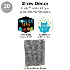 Big Dot Of Happiness Monster Bash - Little Monster Birthday Party Or Baby Shower Favors And Cupcake Kit - Fabulous Favor Party Pack - 100 Pieces -Anagram Shop GUEST 7fc2cabb 331c 4ef8 afa8 d69df8709306