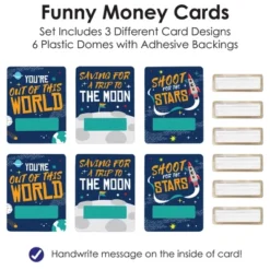 Big Dot Of Happiness Blast Off To Outer Space - DIY Assorted Rocket Ship Baby Shower Or Birthday Cash Holder Gift - Funny Money Cards - Set Of 6 -Anagram Shop GUEST 80a0c16f f058 4144 ac4f 0a51caa0452a