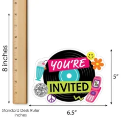 Big Dot Of Happiness Through The Decades - Shaped Fill-In Invitations - 50s, 60s, 70s, 80s, And 90s Party Invitation Cards With Envelopes - Set Of 12 -Anagram Shop GUEST 80acab36 f8c8 498f 92bf e457f493188e