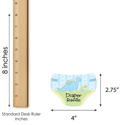 Big Dot Of Happiness Baby Boy Dinosaur - Diaper Shaped Raffle Ticket Inserts - Baby Shower Activities - Diaper Raffle Game - Set Of 24 2 Big Dot Of Happiness Baby Boy Dinosaur - Diaper Shaped Raffle Ticket Inserts - Baby Shower Activities - Diaper Raffle Game - Set Of 24 - Image 2