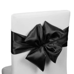 Sparkle And Bash 12 Pack Black Ribbon Chair Bows For Wedding, Baby Shower, Birthday Party Decorations -Anagram Shop GUEST 82ae73a6 2e48 4653 bc29 6515ccaf5df4