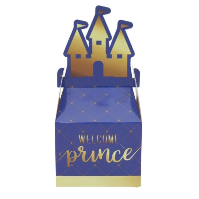 Blue Panda 36 Pack Castle Paper Party Favor Treat Boxes For Prince Baby Shower, Gender Reveal Decorations, Royal Blue, 4 X 7 In 4 Blue Panda 36 Pack Castle Paper Party Favor Treat Boxes For Prince Baby Shower, Gender Reveal Decorations, Royal Blue, 4 X 7 In - Image 4