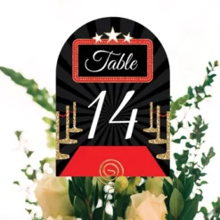 Big Dot Of Happiness Red Carpet Hollywood - Movie Night Party Double-Sided 5 X 7 Inches Cards - Table Numbers - 1-20 -Anagram Shop GUEST 832b350d 40b7 418a bff0 c1affae0e395