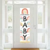 Big Dot Of Happiness Hello Rainbow - Boho Baby Shower Front Door Decoration - Vertical Banner