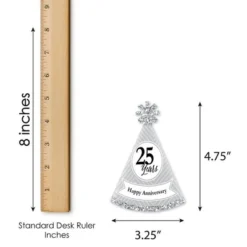 Big Dot Of Happiness We Still Do - 25th Wedding Anniversary - Mini Cone Anniversary Party Hats - Small Little Party Hats - Set Of 8 -Anagram Shop GUEST 83a9e68e 5b36 4792 8c35 b9d261b3f24d