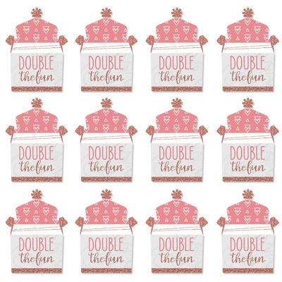 Big Dot Of Happiness It's Twin Girls - Treat Box Party Favors - Pink And Rose Gold Twins Baby Shower Goodie Gable Boxes - Set Of 12 3 Big Dot Of Happiness It's Twin Girls - Treat Box Party Favors - Pink And Rose Gold Twins Baby Shower Goodie Gable Boxes - Set Of 12 - Image 3