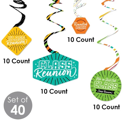 Big Dot Of Happiness Still Got Class - High School Reunion Party Hanging Decor - Party Decoration Swirls - Set Of 40 3 Big Dot Of Happiness Still Got Class - High School Reunion Party Hanging Decor - Party Decoration Swirls - Set Of 40 - Image 3