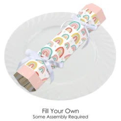 Big Dot Of Happiness Hello Rainbow - No Snap Boho Baby Shower And Birthday Party Table Favors - DIY Cracker Boxes - Set Of 12