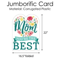 Big Dot Of Happiness Colorful Floral Happy Mother's Day - We Love Mom Giant Greeting Card - Big Shaped Jumborific Card -Anagram Shop GUEST 84960c6b 0a77 4a36 8256 215e1b53cc7f