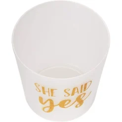 Juvale 15 Pack "She Said Yes" Disposable White Plastic Party Shot Glasses 3.7oz Bachelorette Party Supplies -Anagram Shop GUEST 8549ed4a 60a5 4da5 aad3 e059601164be