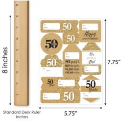 Big Dot Of Happiness We Still Do 50th Wedding Anniversary Assorted Anniversary Party Gift Tag Labels To And From Stickers 12 Sheets 120 Stickers -Anagram Shop GUEST 86a80302 b8e3 4e21 96db d502e90bf5b8