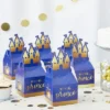 Blue Panda 36 Pack Castle Paper Party Favor Treat Boxes For Prince Baby Shower, Gender Reveal Decorations, Royal Blue, 4 X 7 In