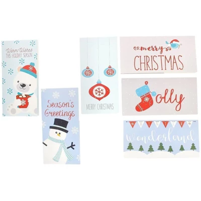 36 Packs Holiday Money Christmas Greeting Cards - 6 Winter Christmas Designs, Ornaments, Polar Bears, Snowflakes, Envelopes Included - 3.5x7.25" 5 36 Packs Holiday Money Christmas Greeting Cards - 6 Winter Christmas Designs, Ornaments, Polar Bears, Snowflakes, Envelopes Included - 3.5x7.25" - Image 5