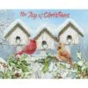 18ct Lang Cardinal Birdhouse Boxed Holiday Greeting Cards
