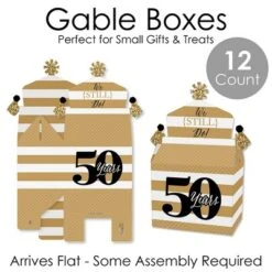 Big Dot Of Happiness We Still Do - 50th Wedding Anniversary - Treat Box Party Favors - Anniversary Party Goodie Gable Boxes - Set Of 12 -Anagram Shop GUEST 889231a3 9bab 47d0 9bf9 73f68830befb