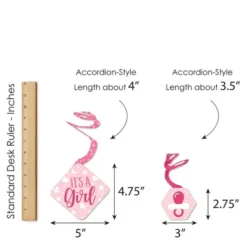 Big Dot Of Happiness It's A Girl - Pink Baby Shower Hanging Decor - Party Decoration Swirls - Set Of 40 -Anagram Shop GUEST 88be7dfa 30a7 443a 8706 7053e062afff