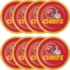 NFL 24ct Kansas City Chief Football Dessert Plates