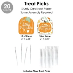 Big Dot Of Happiness Little Pumpkin - Fall Birthday Party Or Baby Shower Favors And Cupcake Kit - Fabulous Favor Party Pack - 100 Pieces -Anagram Shop GUEST 8a465d0c cc9f 4e5b b9ec 734e97422fb9